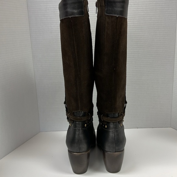 NEW Naot Gratify Black Pearl Leather Hash Suede Boots Size EU 40 9.5 US - Picture 6 of 12